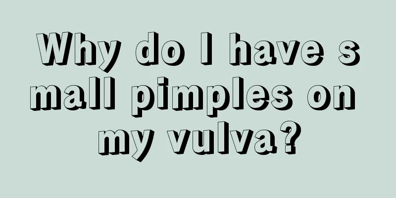 Why do I have small pimples on my vulva?