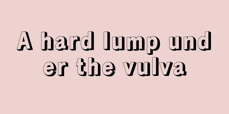 A hard lump under the vulva