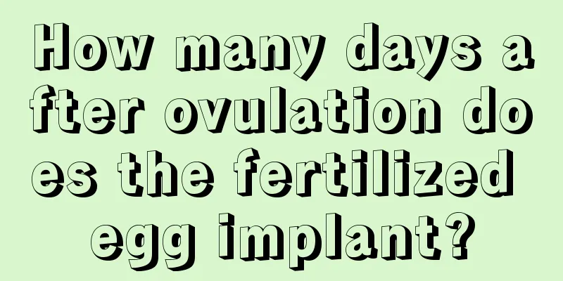 How many days after ovulation does the fertilized egg implant?