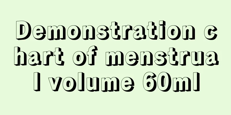 Demonstration chart of menstrual volume 60ml