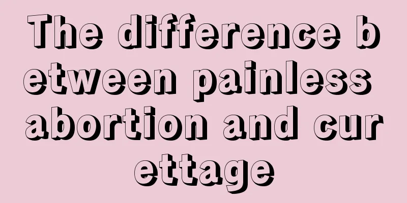 The difference between painless abortion and curettage