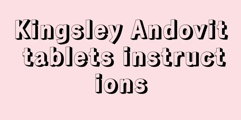 Kingsley Andovit tablets instructions