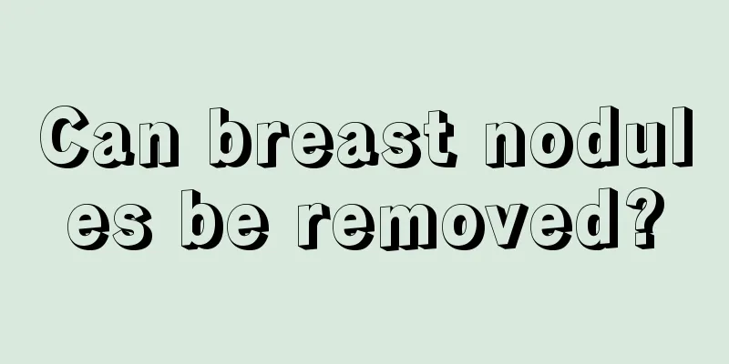 Can breast nodules be removed?