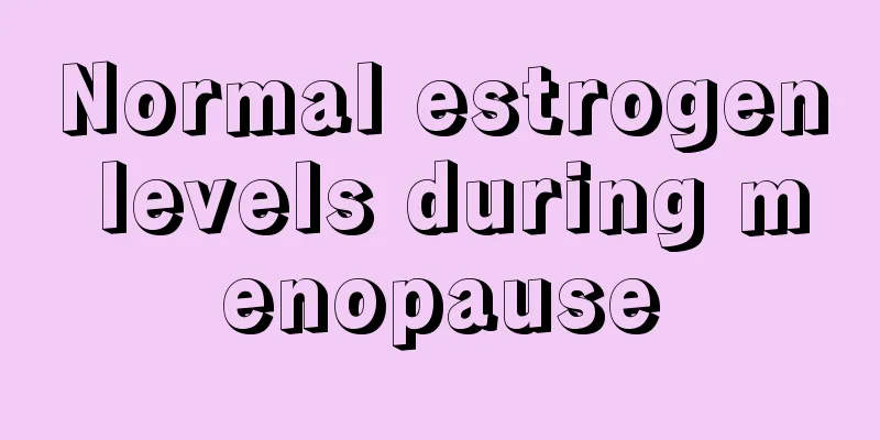 Normal estrogen levels during menopause