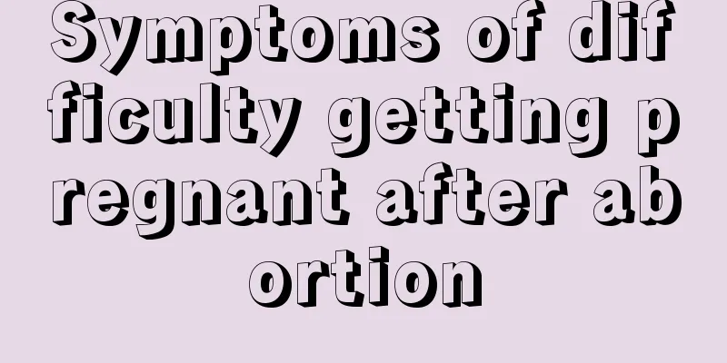 Symptoms of difficulty getting pregnant after abortion