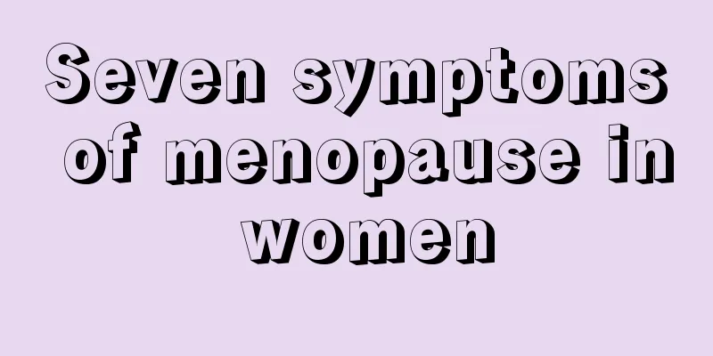 Seven symptoms of menopause in women