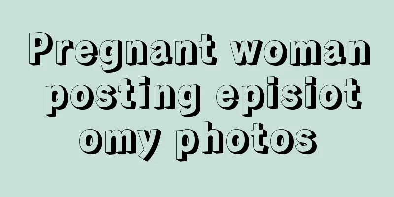 Pregnant woman posting episiotomy photos