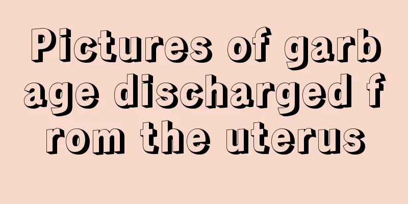 Pictures of garbage discharged from the uterus