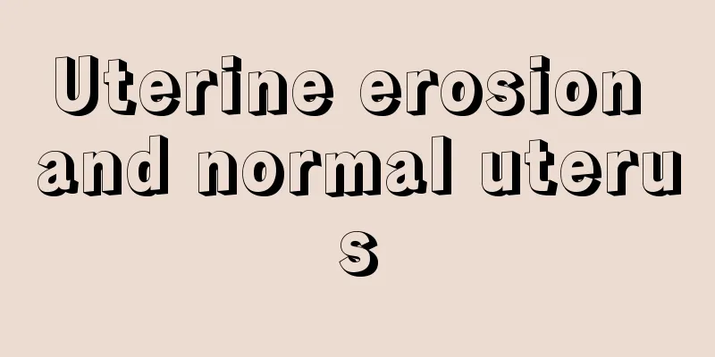 Uterine erosion and normal uterus