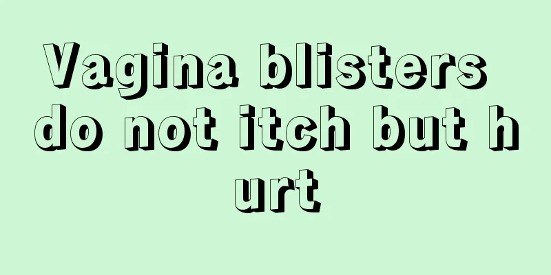 Vagina blisters do not itch but hurt