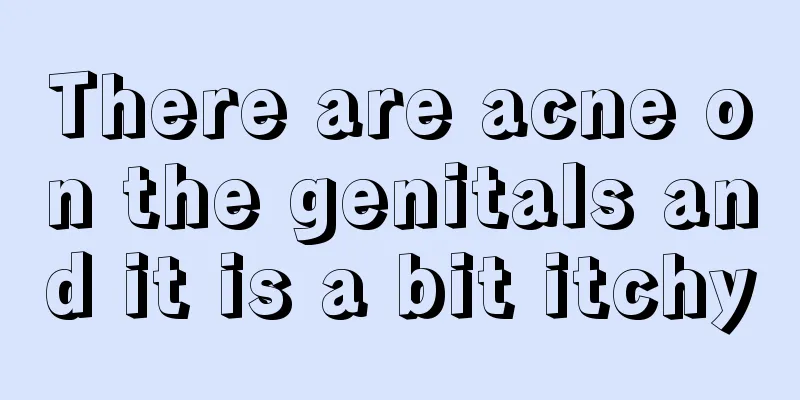 There are acne on the genitals and it is a bit itchy