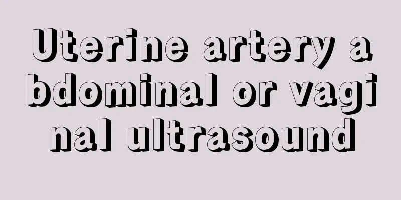 Uterine artery abdominal or vaginal ultrasound