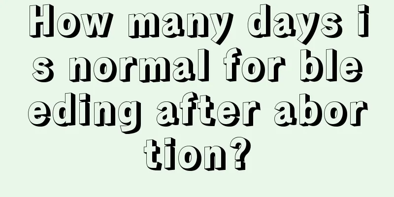 How many days is normal for bleeding after abortion?