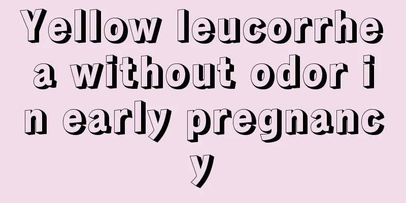 Yellow leucorrhea without odor in early pregnancy