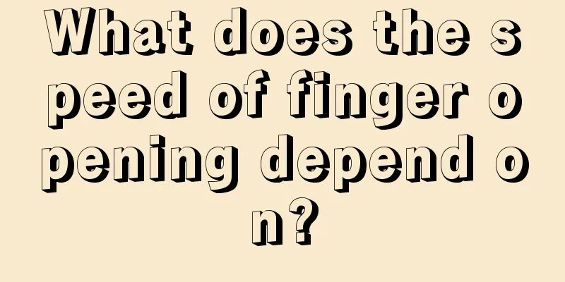 What does the speed of finger opening depend on?