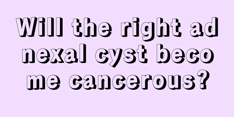 Will the right adnexal cyst become cancerous?