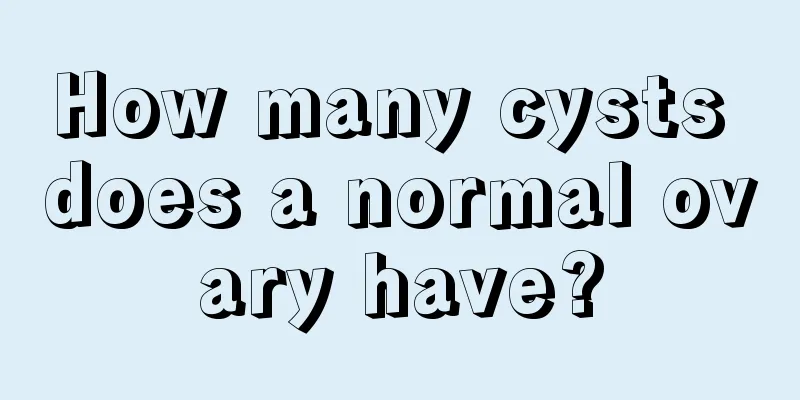 How many cysts does a normal ovary have?