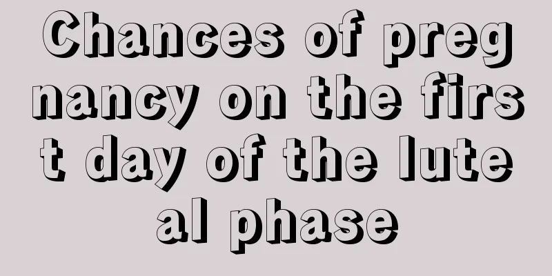 Chances of pregnancy on the first day of the luteal phase