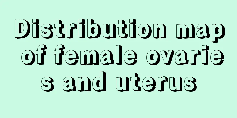 Distribution map of female ovaries and uterus