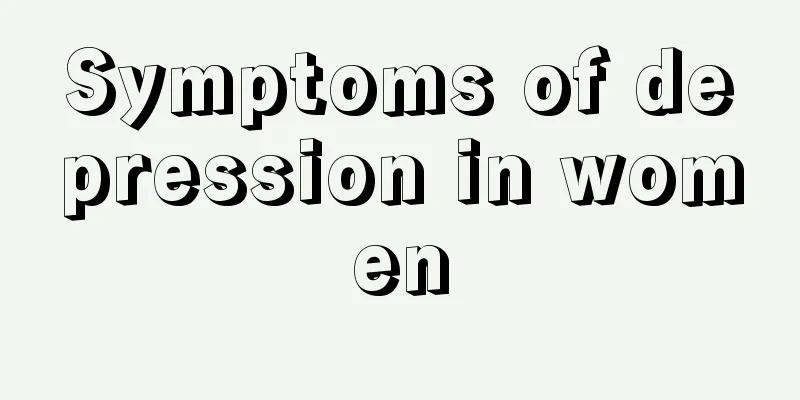 Symptoms of depression in women