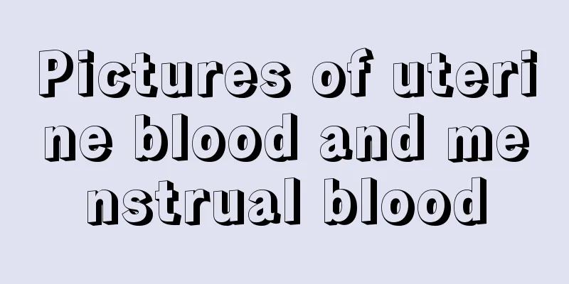 Pictures of uterine blood and menstrual blood