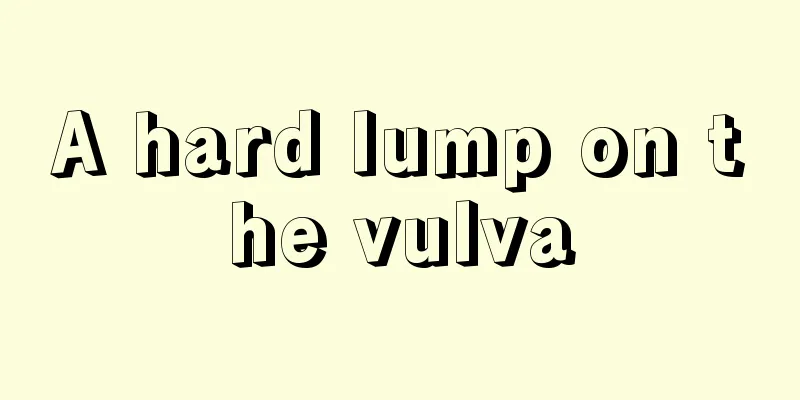 A hard lump on the vulva