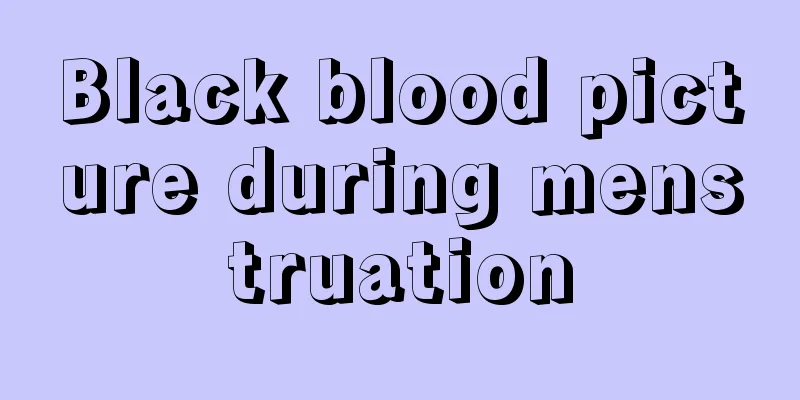 Black blood picture during menstruation