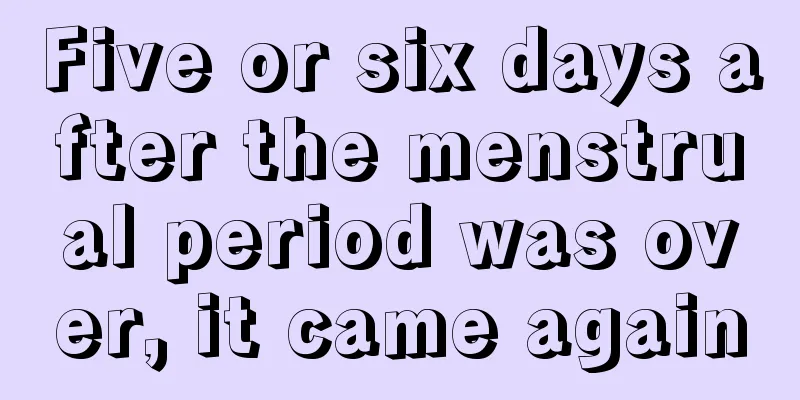 Five or six days after the menstrual period was over, it came again