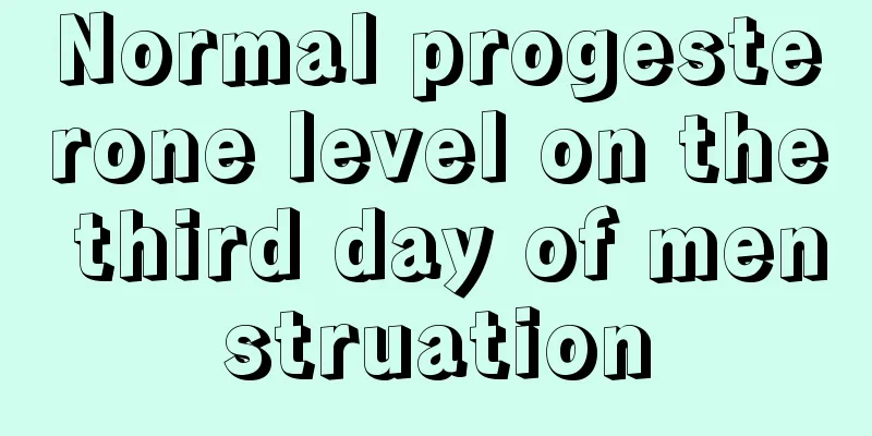 Normal progesterone level on the third day of menstruation