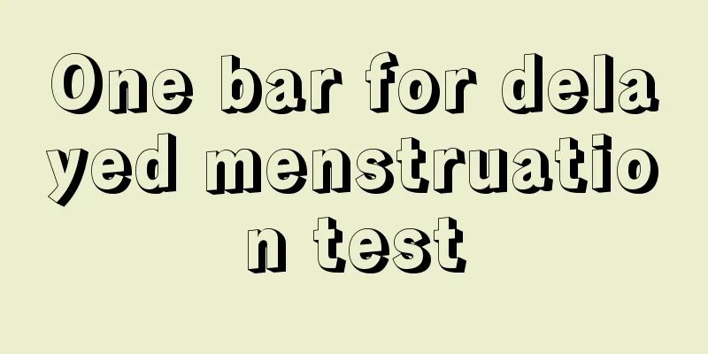 One bar for delayed menstruation test