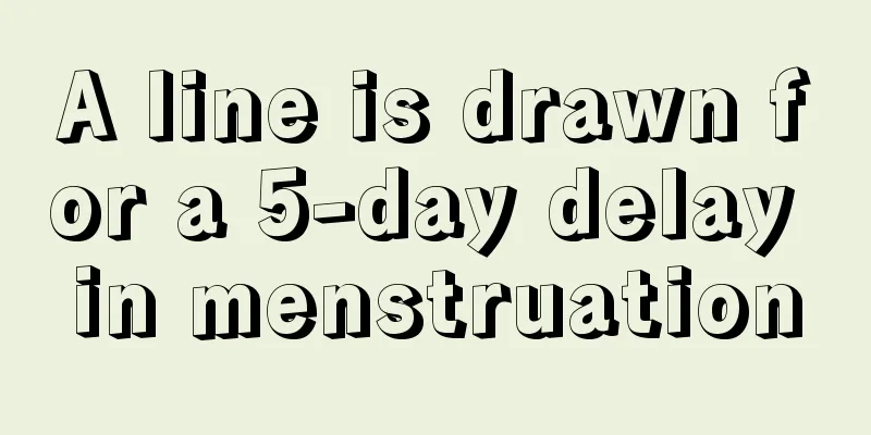 A line is drawn for a 5-day delay in menstruation