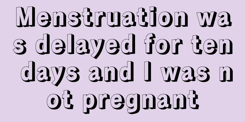 Menstruation was delayed for ten days and I was not pregnant