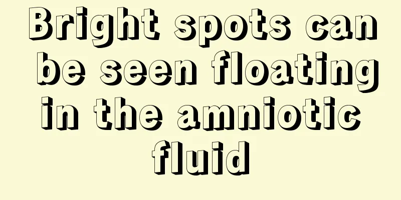 Bright spots can be seen floating in the amniotic fluid