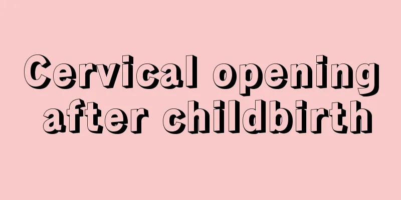 Cervical opening after childbirth