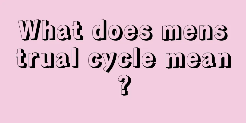 What does menstrual cycle mean?