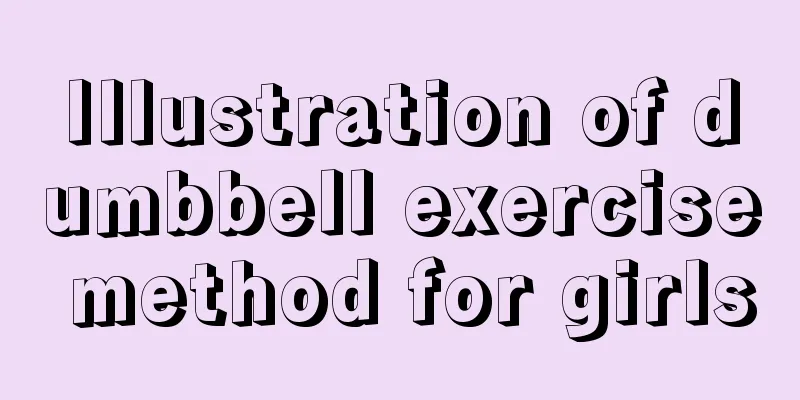 Illustration of dumbbell exercise method for girls