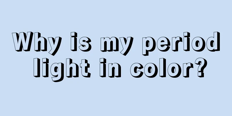 Why is my period light in color?