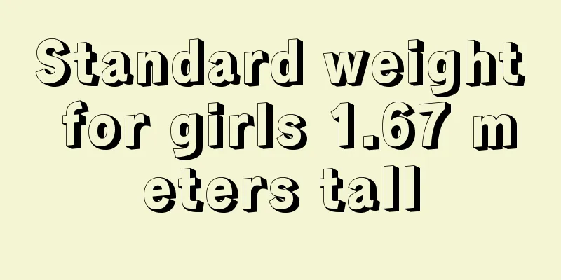 Standard weight for girls 1.67 meters tall