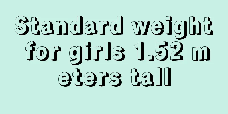 Standard weight for girls 1.52 meters tall