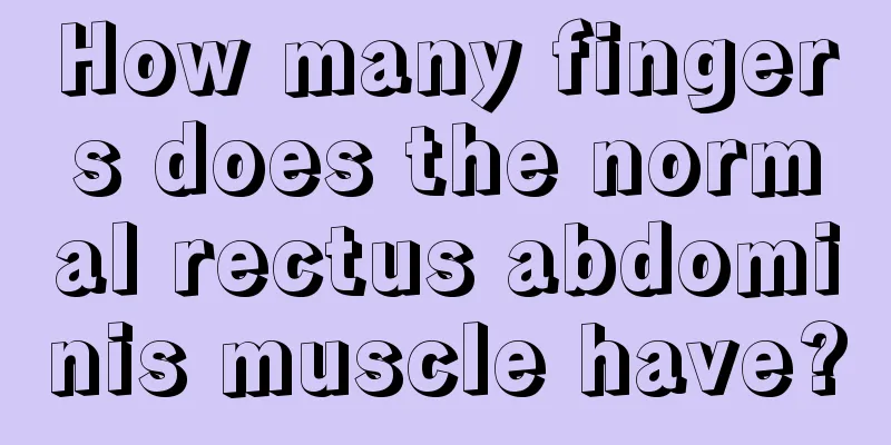 How many fingers does the normal rectus abdominis muscle have?