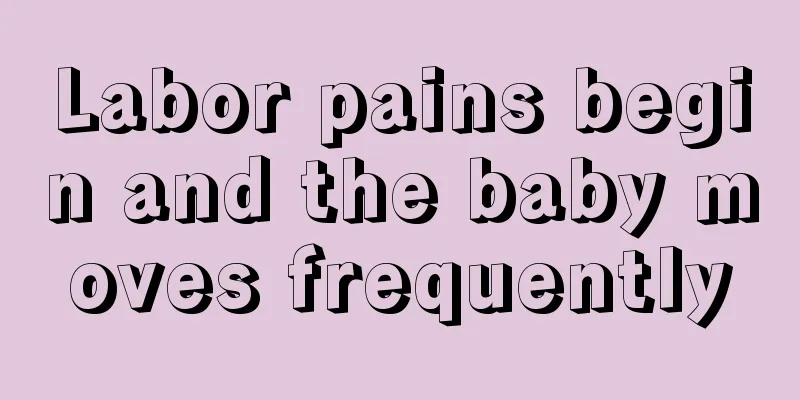 Labor pains begin and the baby moves frequently