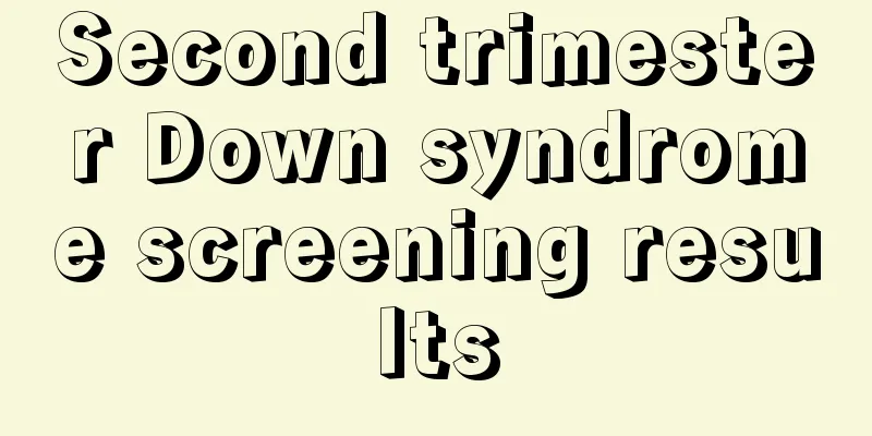 Second trimester Down syndrome screening results