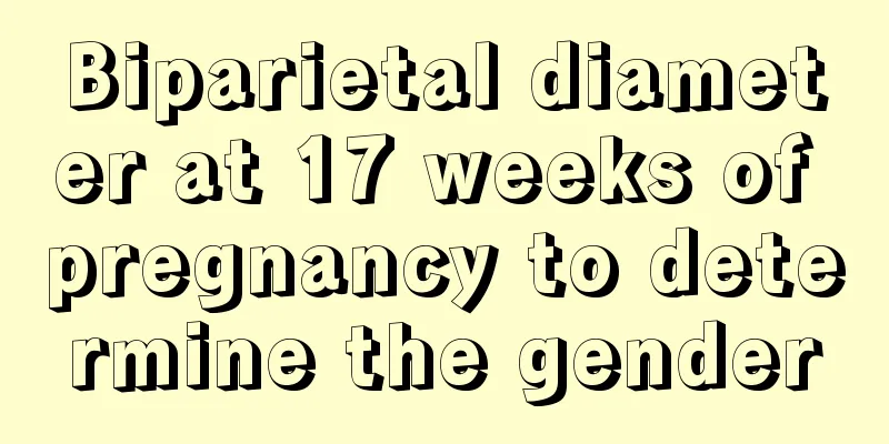 Biparietal diameter at 17 weeks of pregnancy to determine the gender