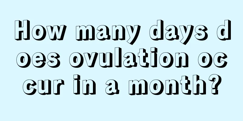 How many days does ovulation occur in a month?