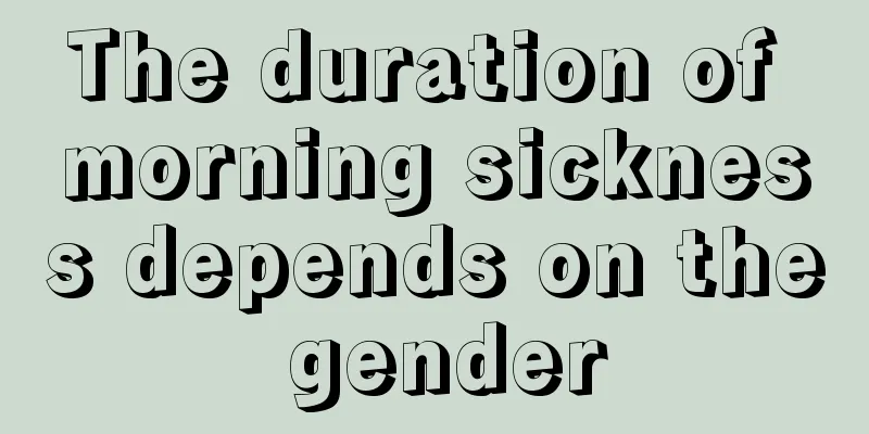 The duration of morning sickness depends on the gender