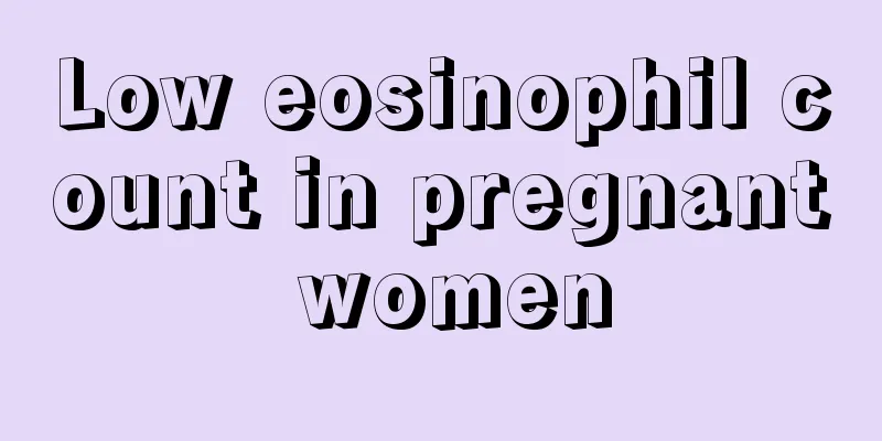 Low eosinophil count in pregnant women