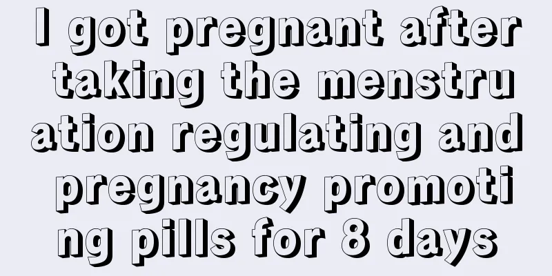 I got pregnant after taking the menstruation regulating and pregnancy promoting pills for 8 days