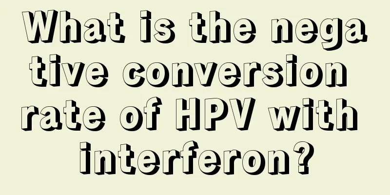 What is the negative conversion rate of HPV with interferon?