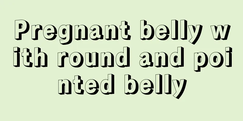 Pregnant belly with round and pointed belly