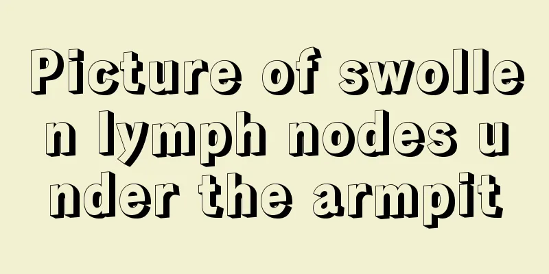 Picture of swollen lymph nodes under the armpit